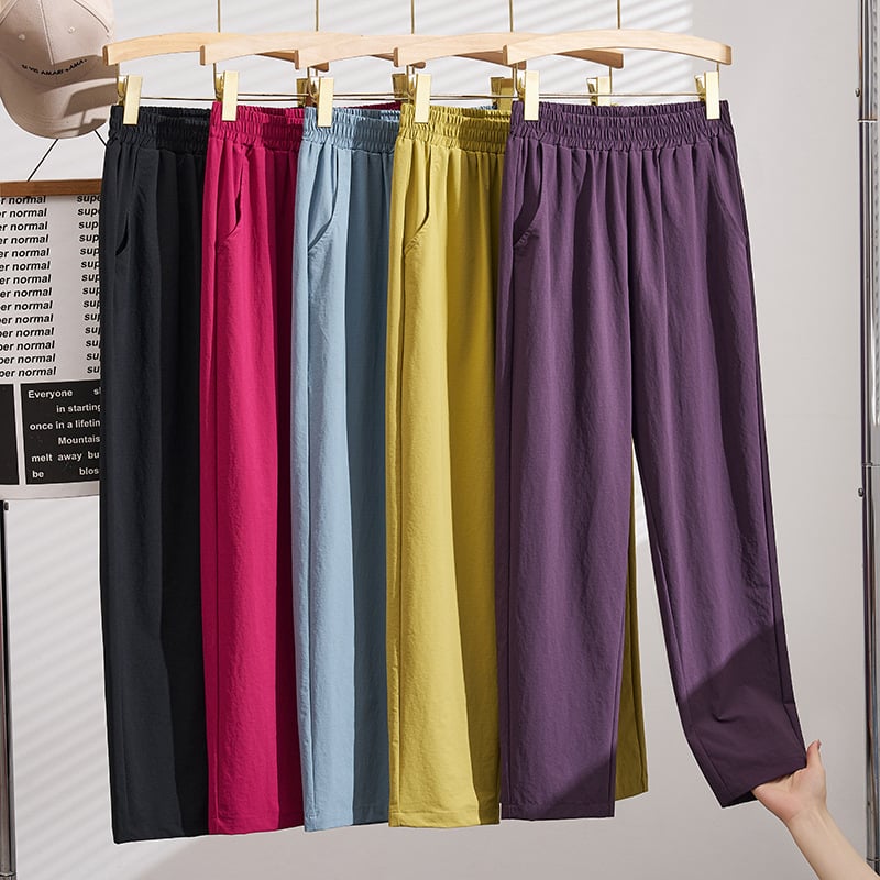 Pantaloni casual pentru femei, mărime mare, croi lejer, lungime 9/10, subțiri, uscare rapidă, K6818