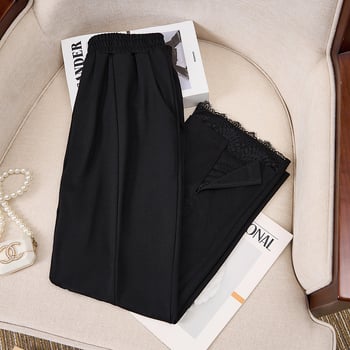 Pantaloni de vară pentru femei, plus size, dantelă și patchwork, stil coreean, croială lejeră, lungime cropped, K6711