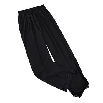 Pantaloni de vară pentru femei, plus size, dantelă și patchwork, stil coreean, croială lejeră, lungime cropped, K6711
