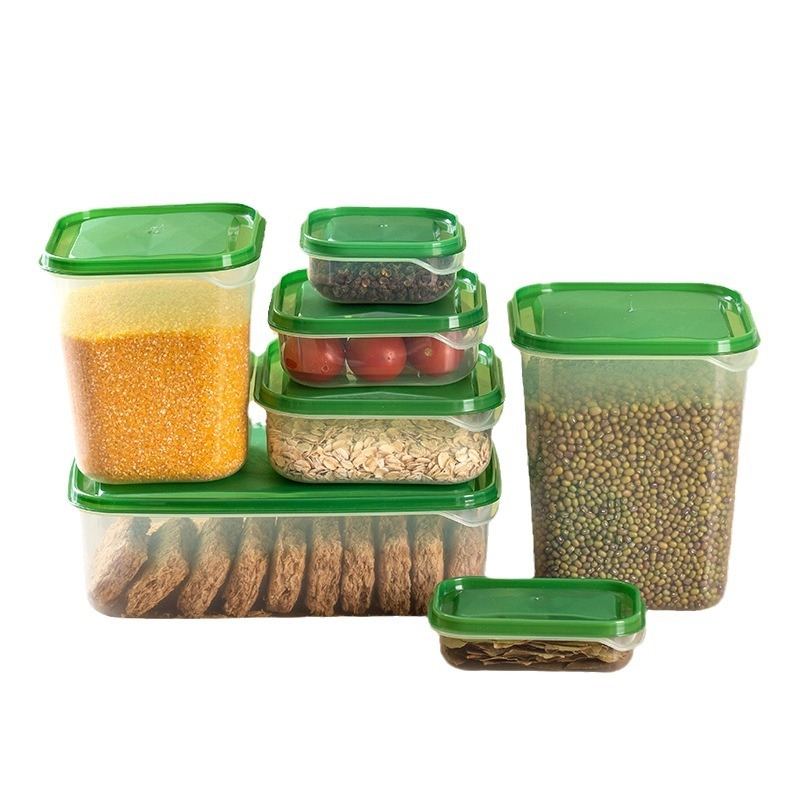 Set nou de 17 piese pentru depozitare alimente și fructe – cutii din plastic pentru conservare