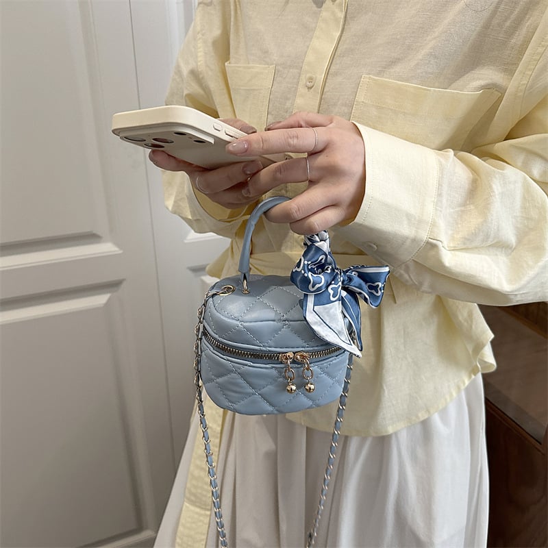 Geantă cu model diamantat, lanț, primăvară-vară 2026, crossbody elegantă și mică geantă pătrată