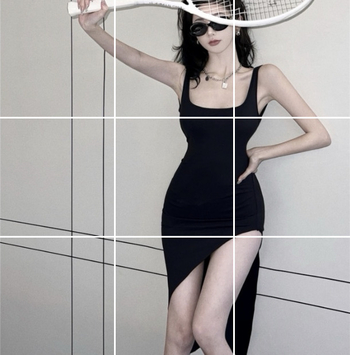 Rochie fără mâneci cu decolteu drept, croială mulată, neagră, rochie de vară pentru femei, model 8983, detaliu pe spate