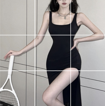 Rochie fără mâneci cu decolteu drept, croială mulată, neagră, rochie de vară pentru femei, model 8983, detaliu pe spate