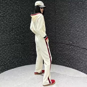 Set sport feminin cu glugă, două piese, 2024 modă casual, marcă premium