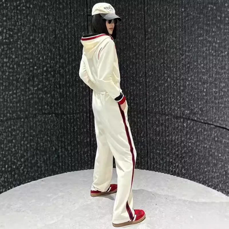 Set sport feminin cu glugă, două piese, 2024 modă casual, marcă premium