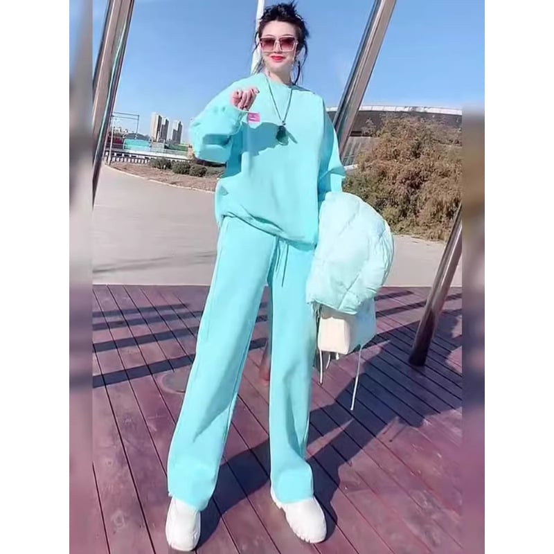 Set de trening feminin, toamnă 2024, chenille și spandex