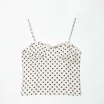TAOP&ZA Rochie midi cu corset, imprimeu cu buline, vară 2026, 3897118