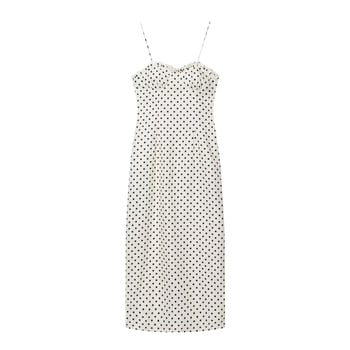 TAOP&ZA Rochie midi cu corset, imprimeu cu buline, vară 2026, 3897118