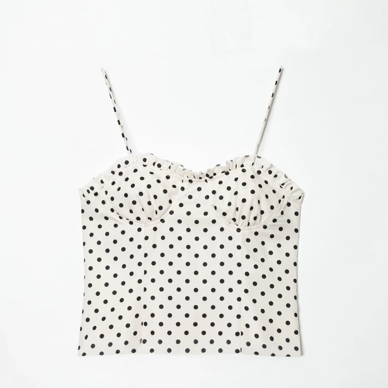 TAOP&ZA Rochie midi cu corset, imprimeu cu buline, vară 2026, 3897118