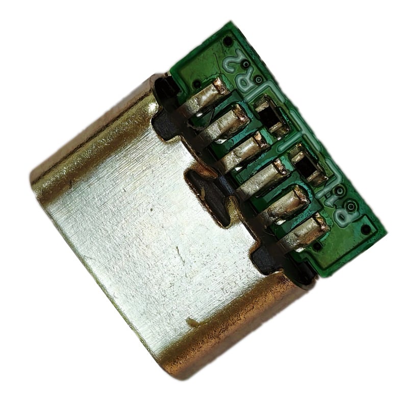Conector feminin Type-C pentru lipire, 2 pini, rezistențe duale de 5,1 kΩ, încărcare USB, rezistent la temperaturi înalte