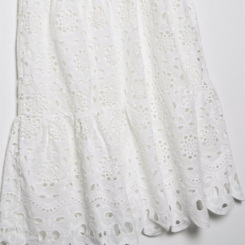 TAOP&ZA fustă midi pentru femei, talie înaltă, broderie decupată, cod 2731051, vară 2026