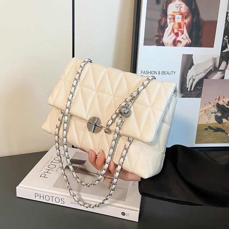 2026 primăvară-vară: geantă mini texturată de înaltă calitate pentru femei, cu lanț pentru umăr, formă pătrată, crossbody versatilă