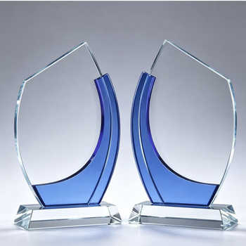 Staklena kristalna nagrada i medalja, prazna kristalna nagrada, prilagodljiv logo, geometrijski oblici