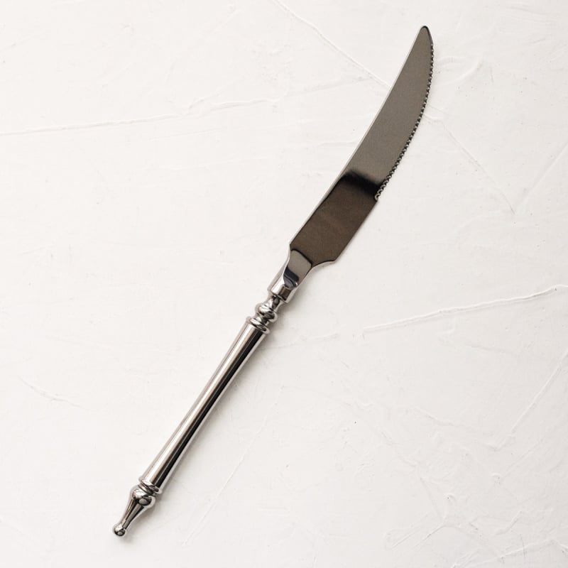 Set de tacâmuri occidentale din oțel inoxidabil 304, cuțit pentru friptură, furculă, lingură și furculiță de desert, linguriță de desert, design retro luxos