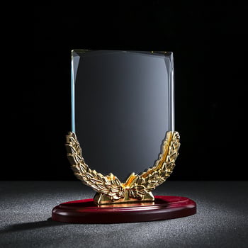 Trofeu de cristal creativ cu design de spic de grâu, personalizare, scrisoare de autorizare pentru distribuitor, premiu pentru angajatul excepțional la întâlnirea anuală a companiei