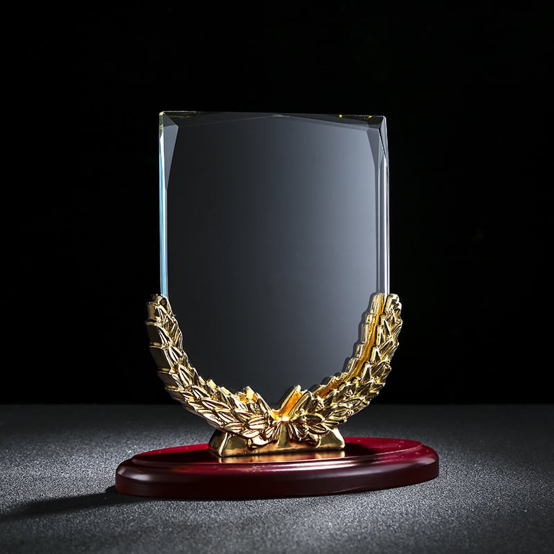Trofeu de cristal creativ cu design de spic de grâu, personalizare, scrisoare de autorizare pentru distribuitor, premiu pentru angajatul excepțional la întâlnirea anuală a companiei