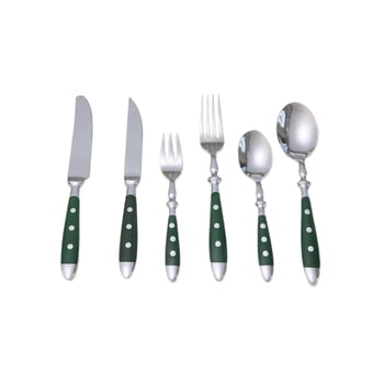 Set de tacâmuri din oțel inoxidabil 430, trei piese (cuțit, furculiță, lingură) pentru hoteluri și restaurante occidentale, stil retro
