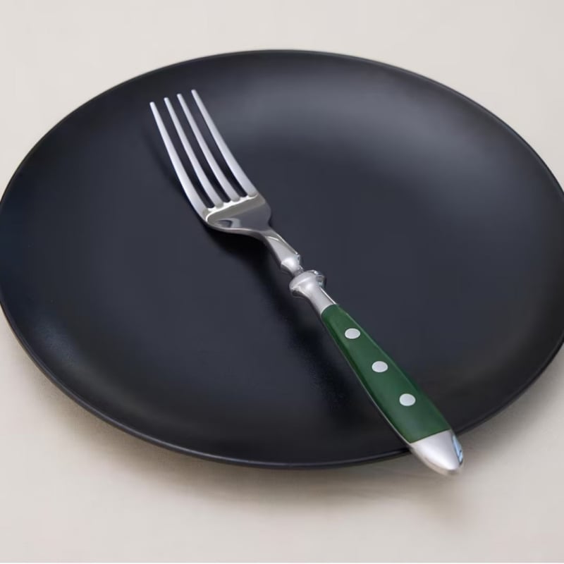Set de tacâmuri din oțel inoxidabil 430, trei piese (cuțit, furculiță, lingură) pentru hoteluri și restaurante occidentale, stil retro