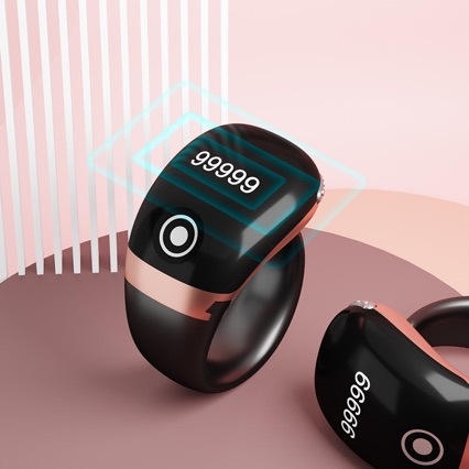 S7Pro Numărător Inteligent cu Aplicație, Numărător pentru Degete, Inel Type-C cu Bluetooth