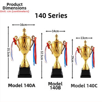 Metalni trofej za sportska natjecanja s otisnutim logom