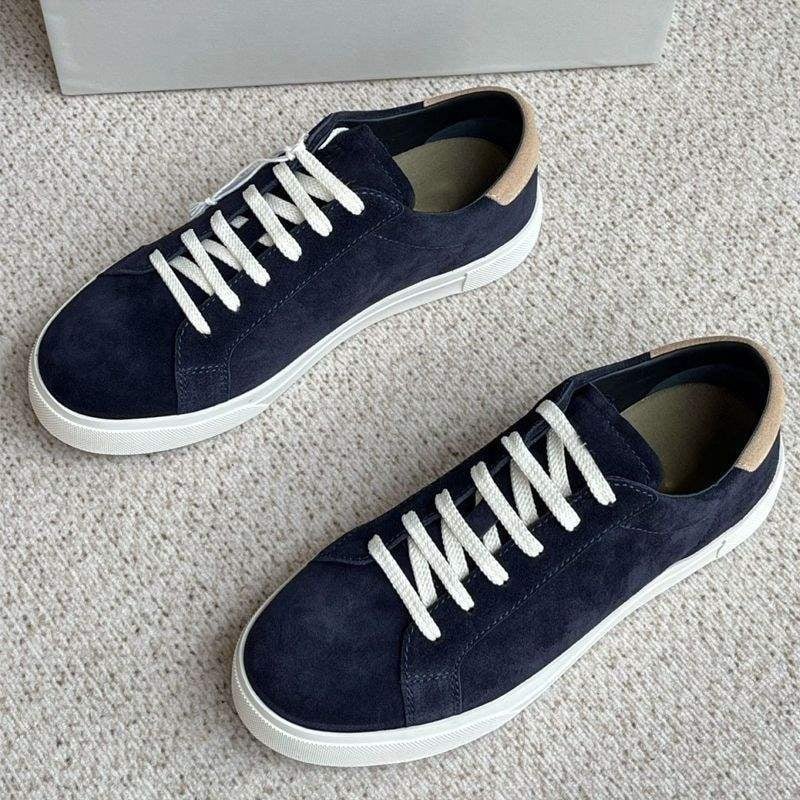 Pantofi sport casual unisex din piele moale, șireturi, înălime medie, talpă din cauciuc respirabil