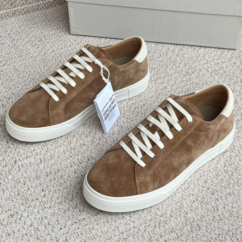 Pantofi sport casual unisex din piele moale, șireturi, înălime medie, talpă din cauciuc respirabil