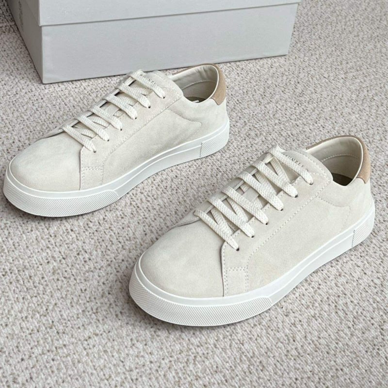 Pantofi sport casual unisex din piele moale, șireturi, înălime medie, talpă din cauciuc respirabil