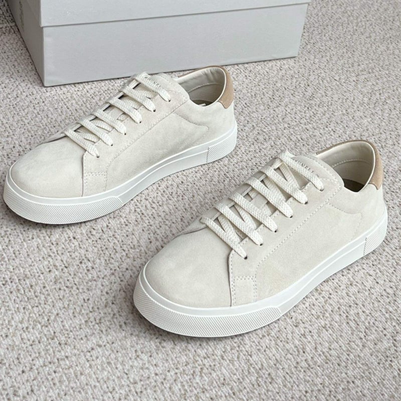 Pantofi sport casual unisex din piele moale, șireturi, înălime medie, talpă din cauciuc respirabil