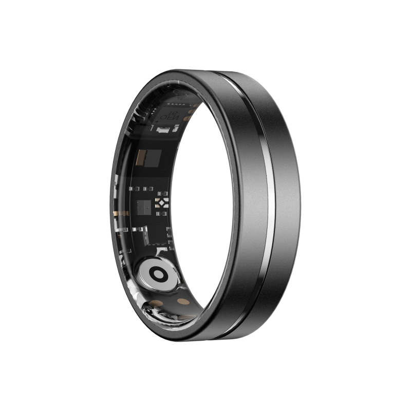 Inel inteligent Bluetooth AI cu monitor de ritm cardiac și urmărire a sănătății, monitorizare somn și activitate, oxigen în sânge, pași, distanță și calorii, impermeabil 5ATM