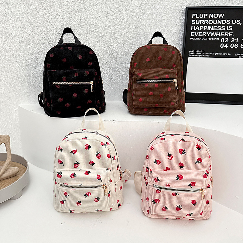 Unisex vintage corduroy ruksak, korejskog stila, jednostavan i ležeran, velika kapaciteta, za ulicu i svakodnevne potrebe