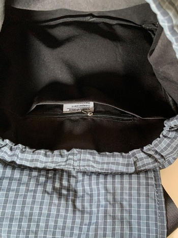Rucsac dama cu imprimeu în carouri, stil casual, capacitate mare, ușor cu șnur