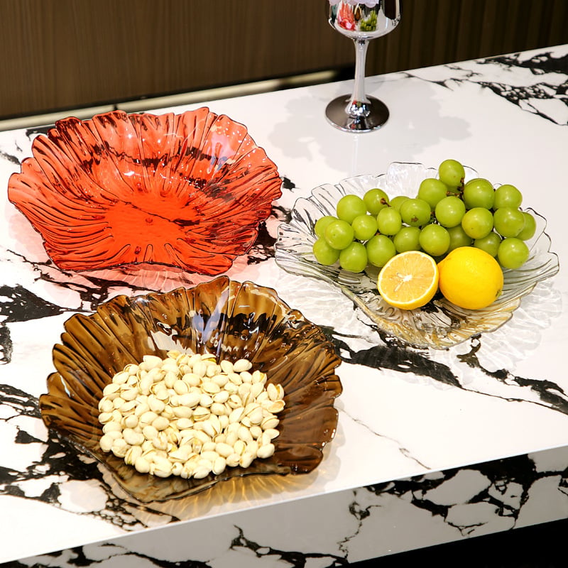 Noua tavă de fructe cu model floral, farfurie elegantă pentru salate și gustări, design modern și drăguț