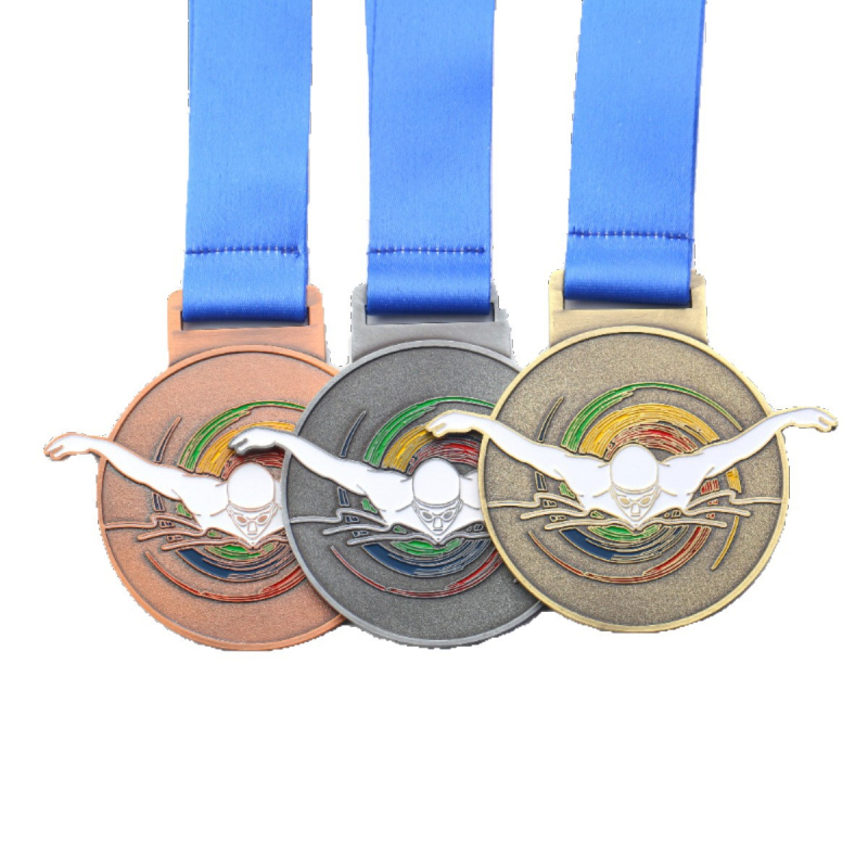 Prilagođene metalne medalje za sportske događaje: maraton, trčanje, planinarenje; zlatne, srebrne i brončane medalje