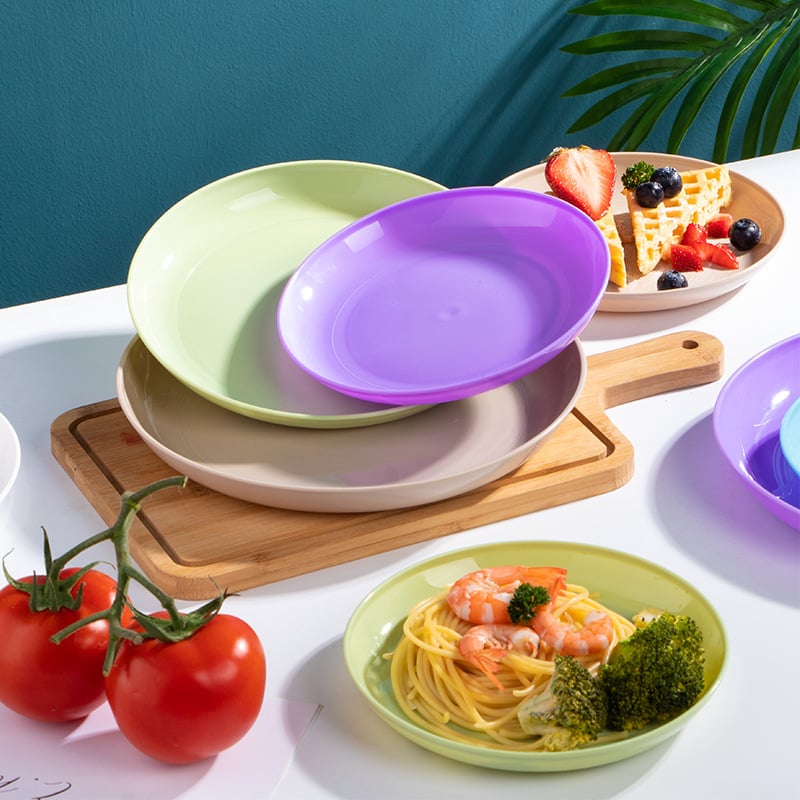 Farfurie mică din plastic pentru oase, farfurie pentru oase, farfurie mică pentru gustări, farfurie rotundă pentru masă