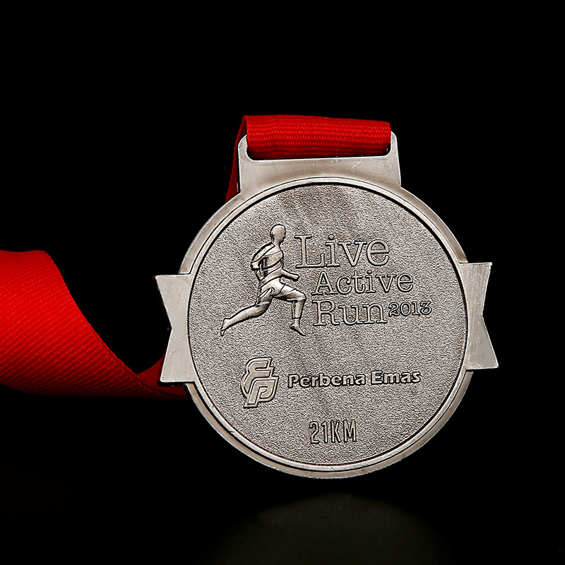 Medalie personalizată din aliaj de zinc pentru maraton