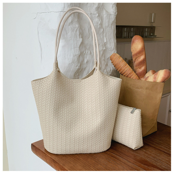 Geantă tote tricotată premium pentru femei, spațiu mare, utilizare zilnică, stil simplu și elegant, cu bretea dublă
