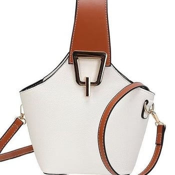 Geantă bucket color-block pentru femei, geantă de umăr/crossbody, versatilă pentru deplasări zilnice, design unic, geantă subraț