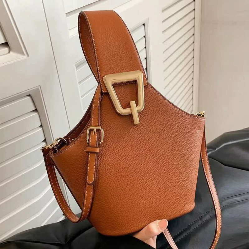 Geantă bucket color-block pentru femei, geantă de umăr/crossbody, versatilă pentru deplasări zilnice, design unic, geantă subraț
