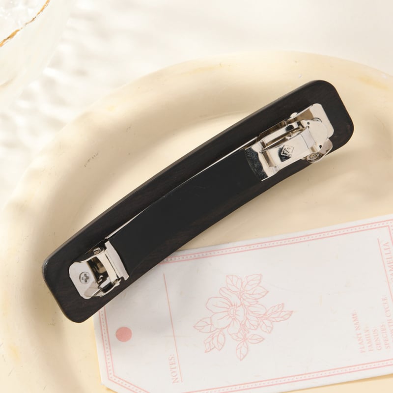 Clips de păr din lemn de santal cu mecanism cu arc, clip de păr din lemn pentru femei, accesoriu de păr în stil chinezesc Cheongsam