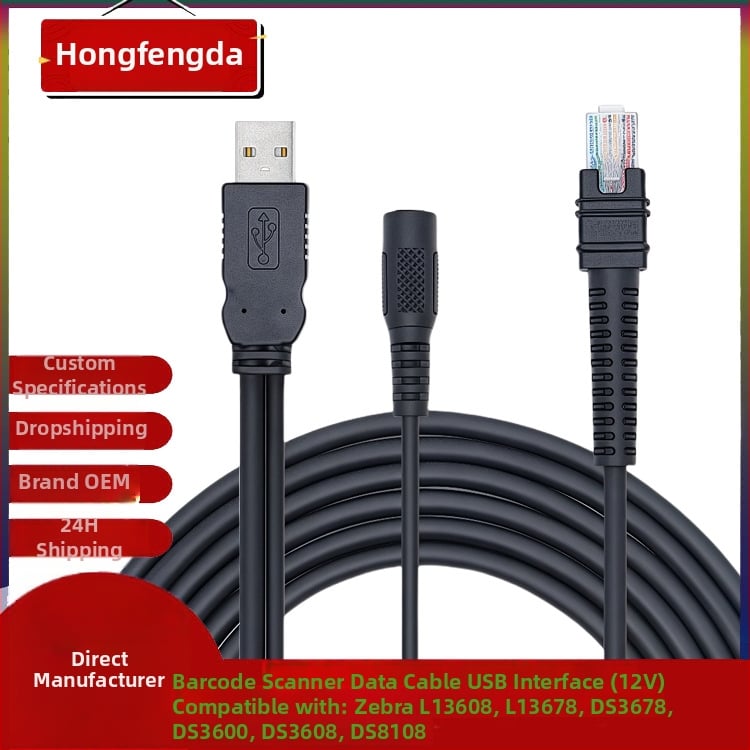 Cablu USB la RJ45 pentru Zebra LI3608 DS3678, 12V