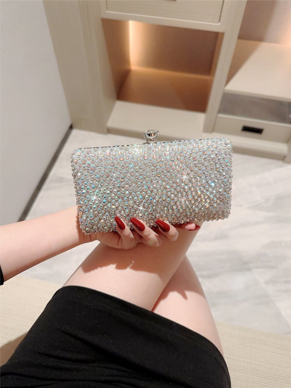 2026 Nou stil plisată Geantă de mână pentru seară, Geantă cu diamante pentru rochie, Geantă banchet în stil cheongsam, Geantă prințesă KTV