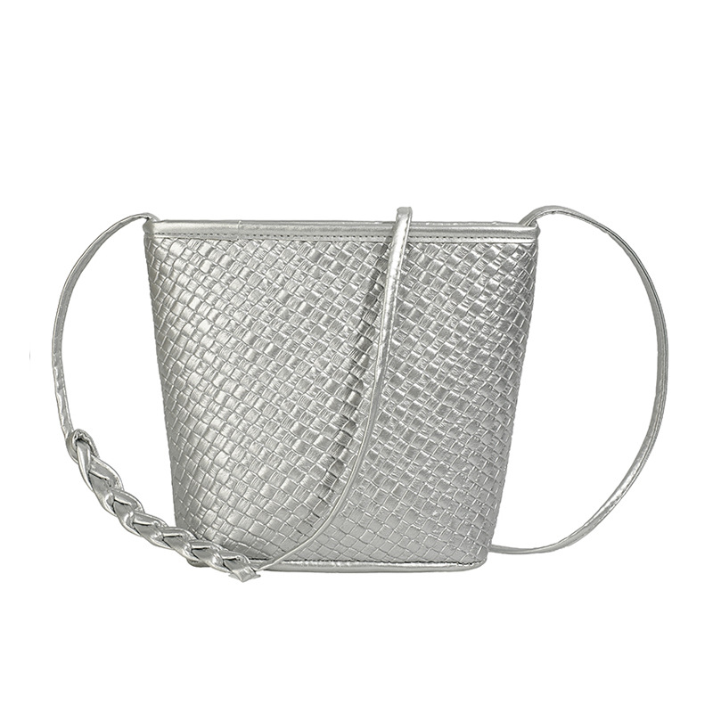 Geantă bucket din PU pentru femei, versiune coreeană, geantă de umăr, 2025 nouă
