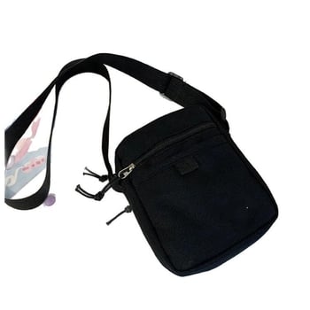 Geantă de umăr din pânză, mini pătrat, culoare solidă, buzunar pentru telefon, stil coreean, purtare zilnică