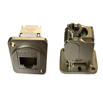 Modul D RJ45 CAT6 cu mufă ecranată pentru cablu de rețea și conector de date inline cu două capete