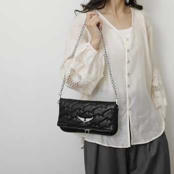 Geantă crossbody clasică franceză, mică în formă pătrată cu stil de tip envelope, modă european-americană, închidere cu fermoar, PU piele, buzunar intern pentru telefon, curea unică