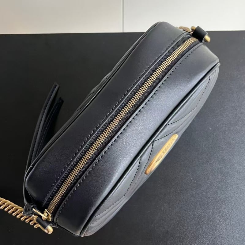 Geantă din piele naturală, în stil Marmont, pentru femei, geantă crossbody pentru aparat foto