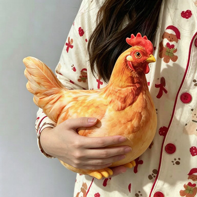 Петел и пиленце – плюшена играчка с възглавничка
