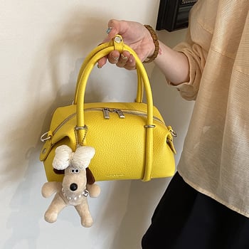 Geantă Boston din PU pentru femei, crossbody, minimalism urban, vară 2026