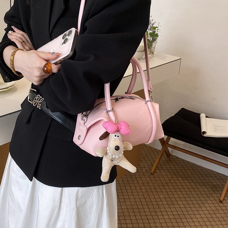 Geantă Boston din PU pentru femei, crossbody, minimalism urban, vară 2026