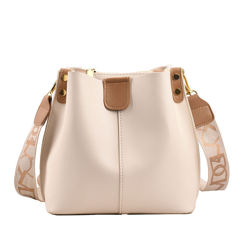 Geantă de damă tip bucket din PU, stil retro, spațioasă, texturată, pentru purtare peste umăr sau crossbody